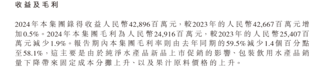农夫山泉下跌10%！饮用水收入罕见下滑2成！钟睒睒发声，品牌遭受了历史性考验